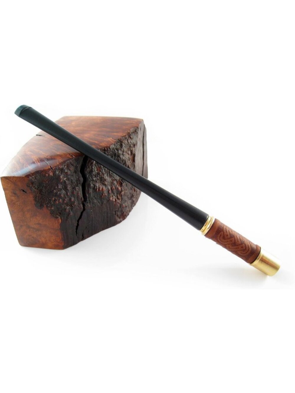 Handmade Leather Cigarette Holder & Fashion Pipe Box - 6" Decorative Accessory
